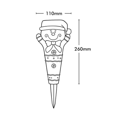 Arlec gingerbread man festive stake light – solar-powered LED resin decoration for Christmas outdoor displays