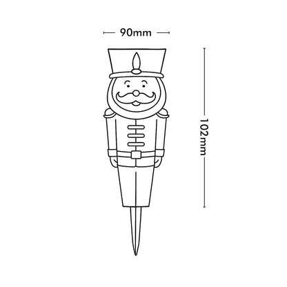 Arlec soldier festive stake light – solar-powered poly resin LED decoration for Christmas or garden