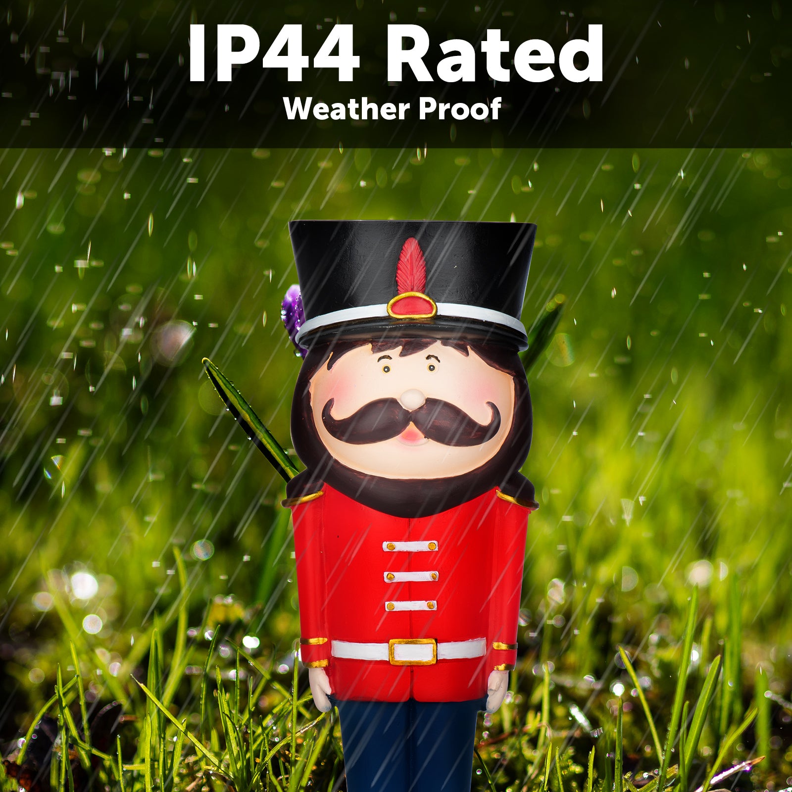 Arlec soldier festive stake light – solar-powered poly resin LED decoration for Christmas or garden