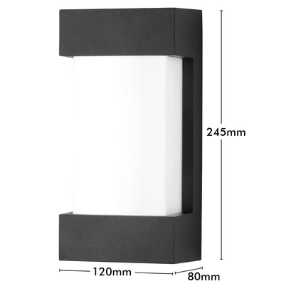 Arlec Sutton LED Aluminium Bunker - bunker wall light, energy efficient LED