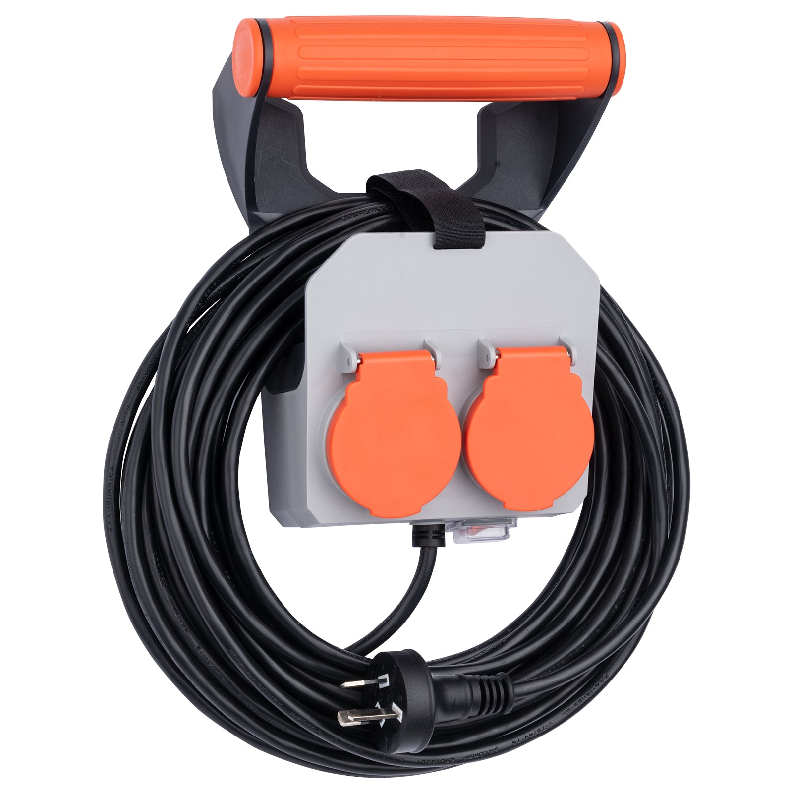 Arlec twin outlet power handle with 10m cable – outdoor workshop use