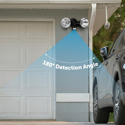 Arlec Castalia twin PAR38 floodlight – compact DIY motion sensor LED security light with bayonet adapter