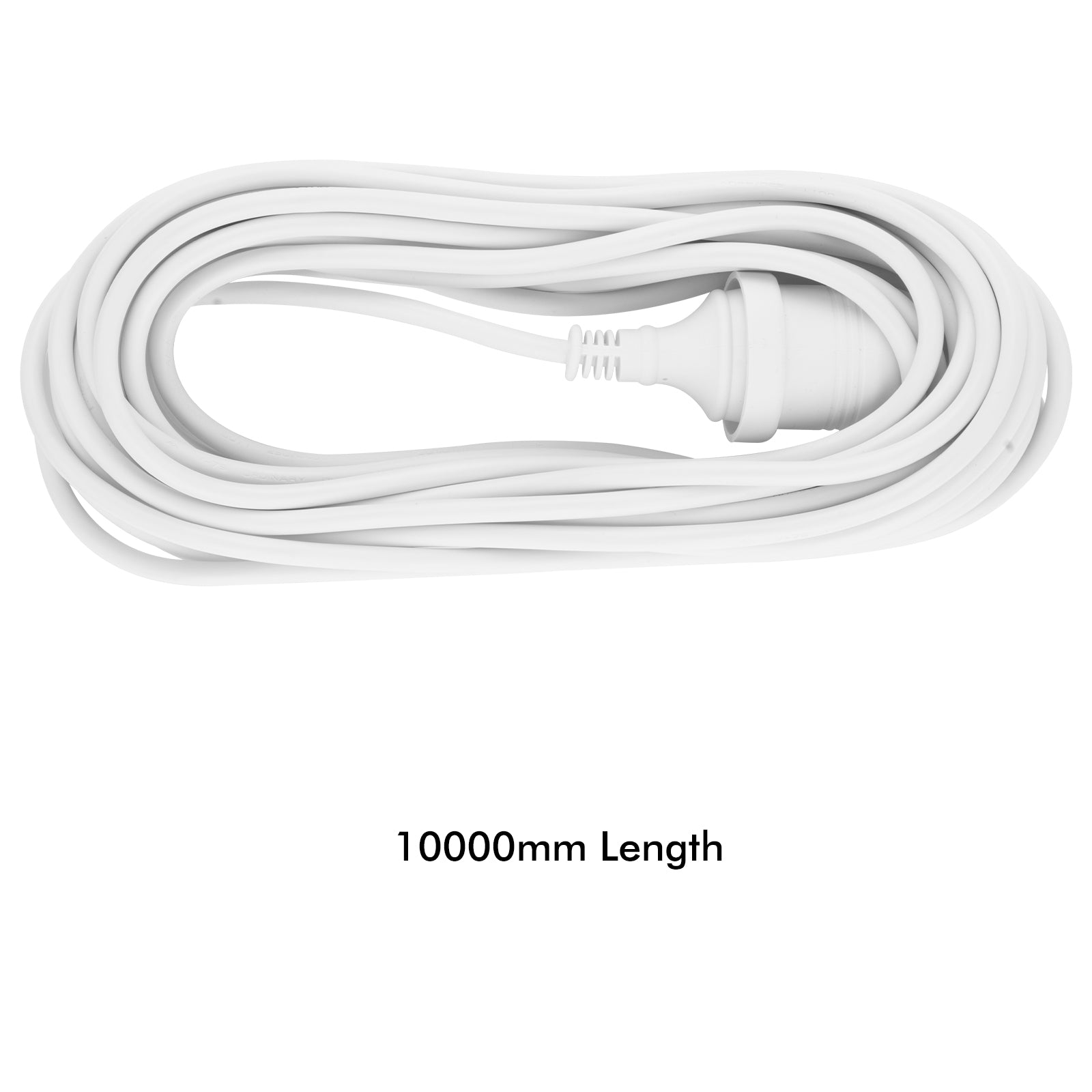 Domestic Extension Lead - 10m - long household extension, 10m indoor power cable, flexible extension cord