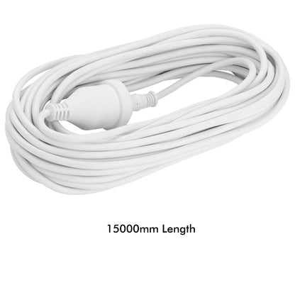 Arlec Household Extension Lead - 15m - household extension cable, 15m long power lead, indoor extension cord