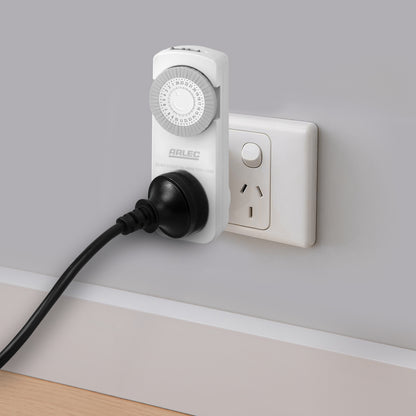 Arlec 24 Hour Mechanical Timer for lights and appliances