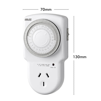 Arlec 24 Hour Timer Twin Pack for automatic power control
