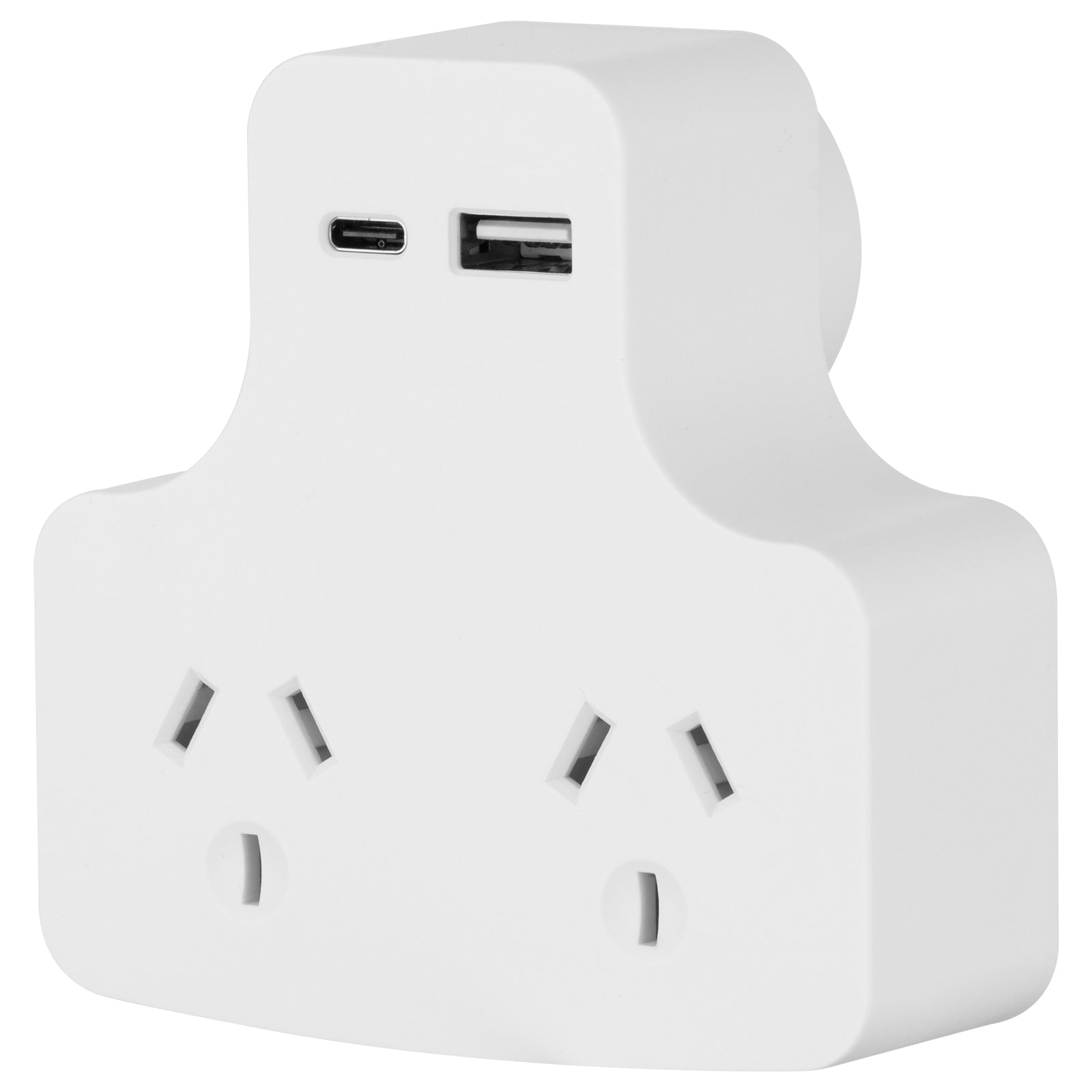 Double power adaptor with dual USB charger – Arlec 3.4A wall plug