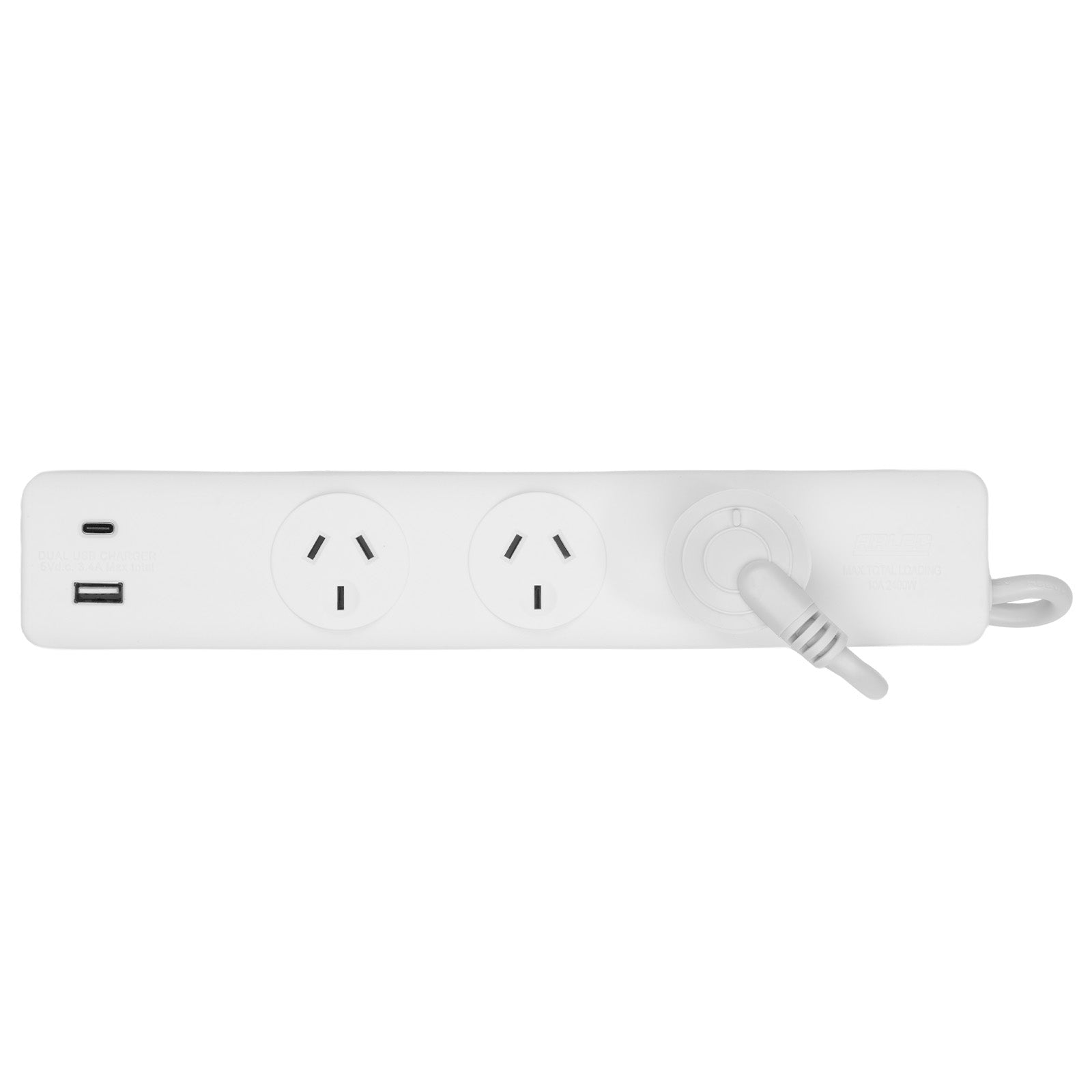 3 outlet powerboard with USB charger 3.1A – compact powerboard with USB charging for home use