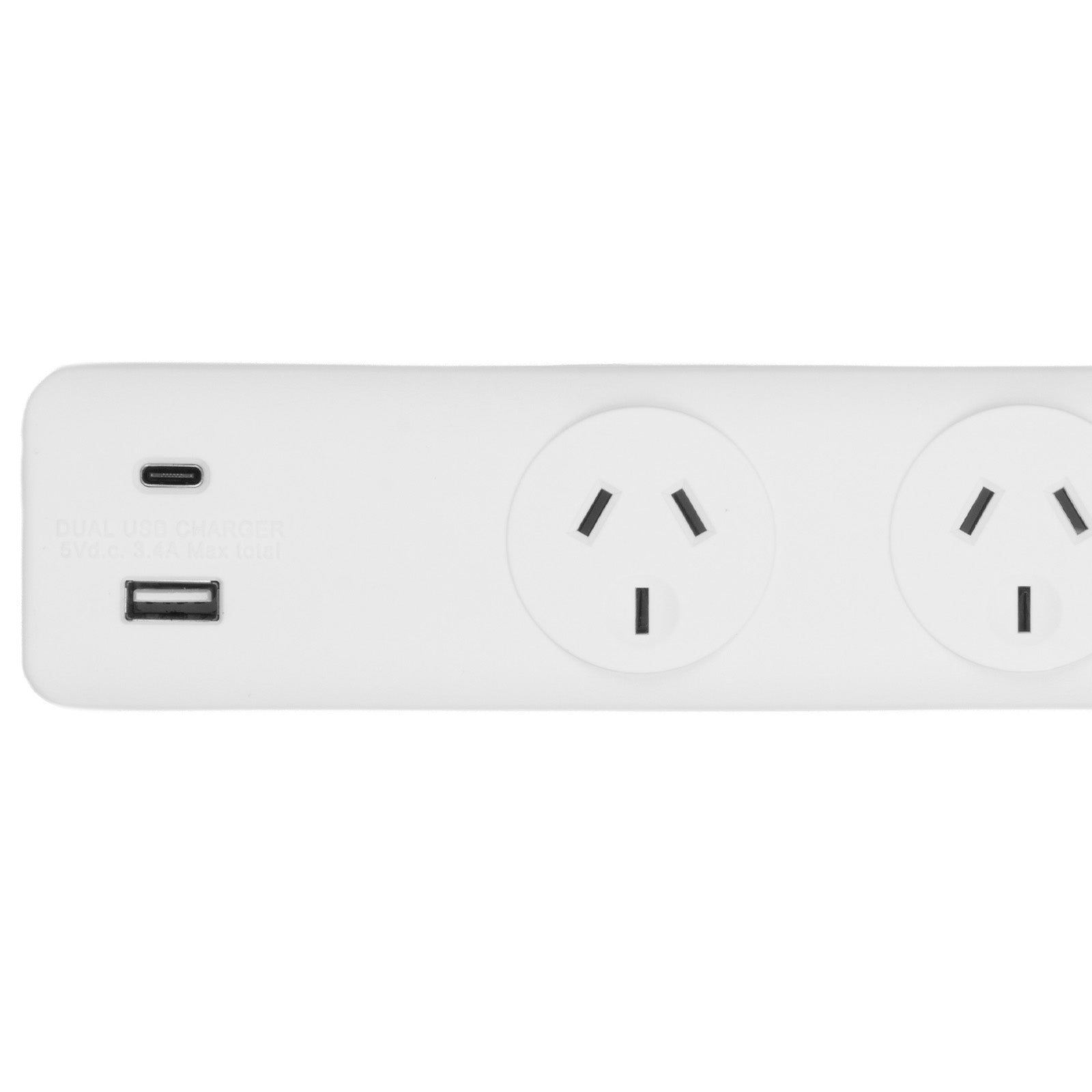 3 outlet powerboard with USB charger 3.1A – compact powerboard with USB charging for home use