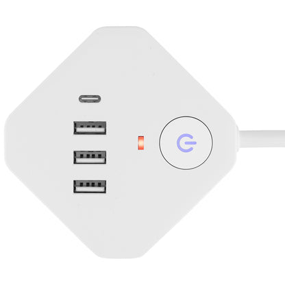 4 outlet power cube with USB 3A+1C – 3.4A – compact USB cube powerboard for fast charging