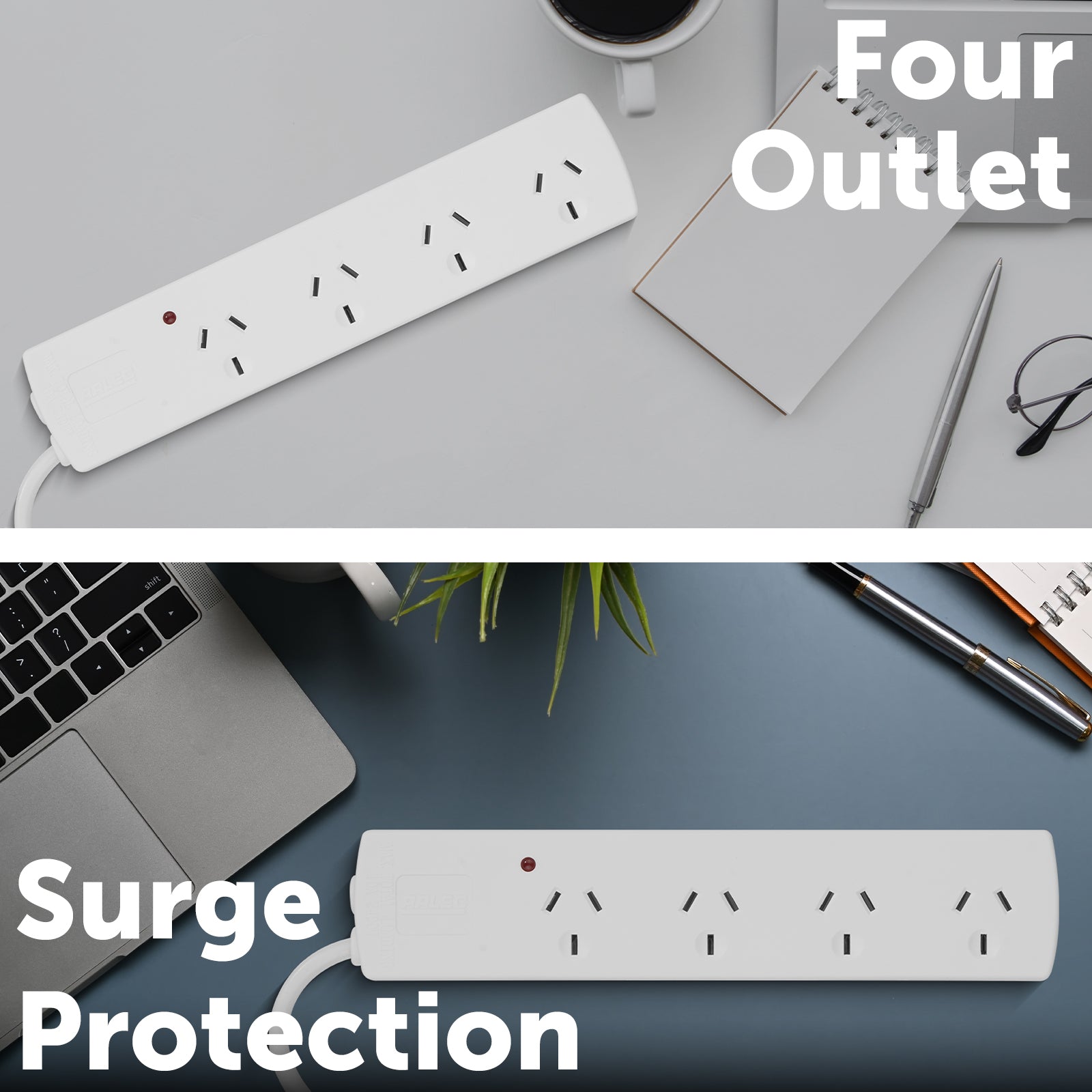4 outlet surge protected power board – surge protection for general electronics