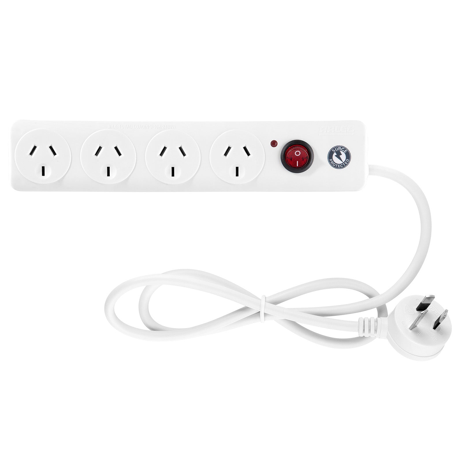 4 Outlet Surge Protection Power Board with Master Switch – surge protection and master control powerboard