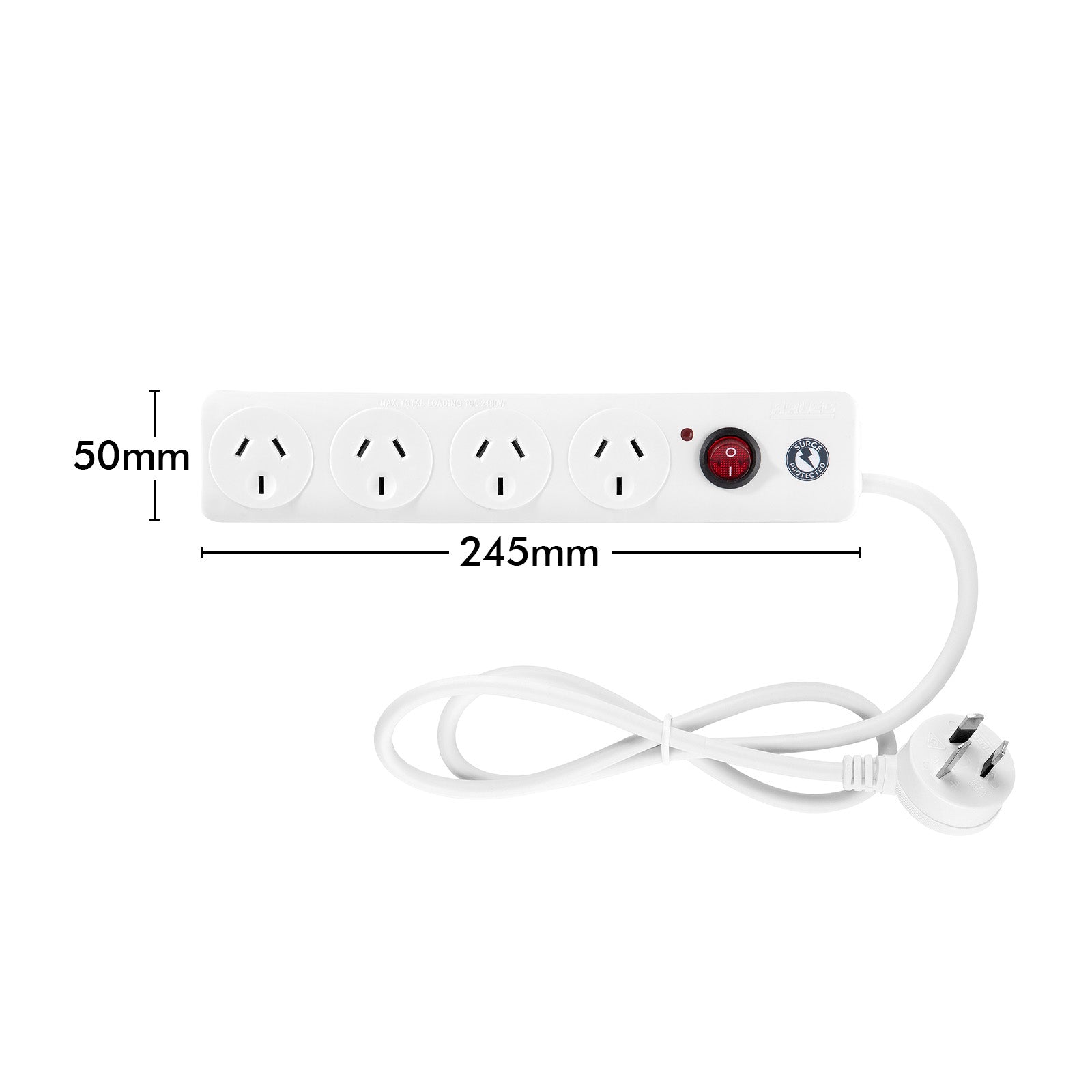 4 Outlet Surge Protection Power Board with Master Switch – surge protection and master control powerboard
