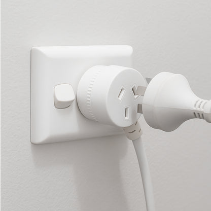5m piggyback extension cord – Arlec white with low profile plug