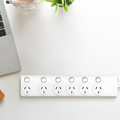 6 outlet 6 switch power board – switch-controlled powerboard for multiple devices