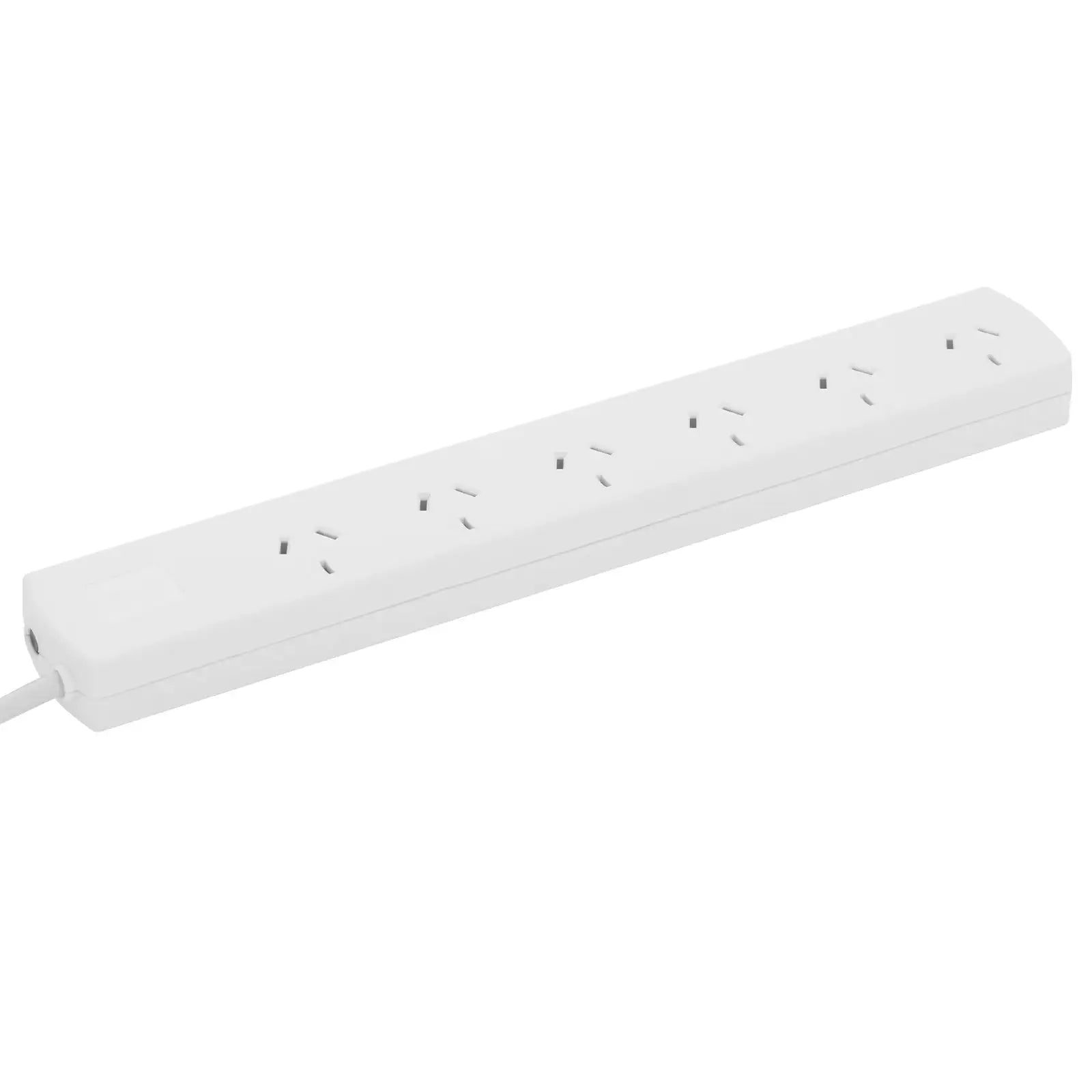 Arlec White 6-Outlet Powerboard