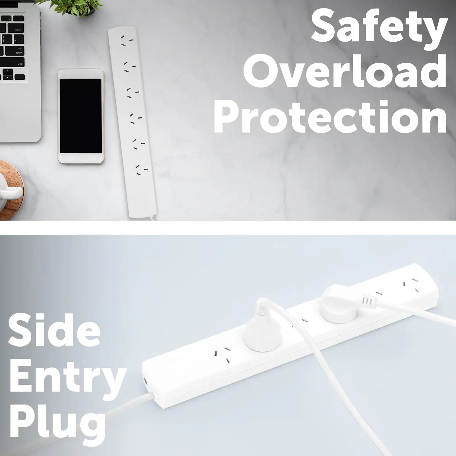 Arlec White 6-Outlet Powerboard