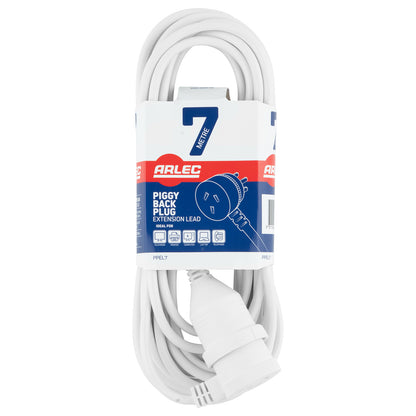 Piggy Back Extension Lead - 7m - piggyback power cord, 7m extension lead, indoor extension solution