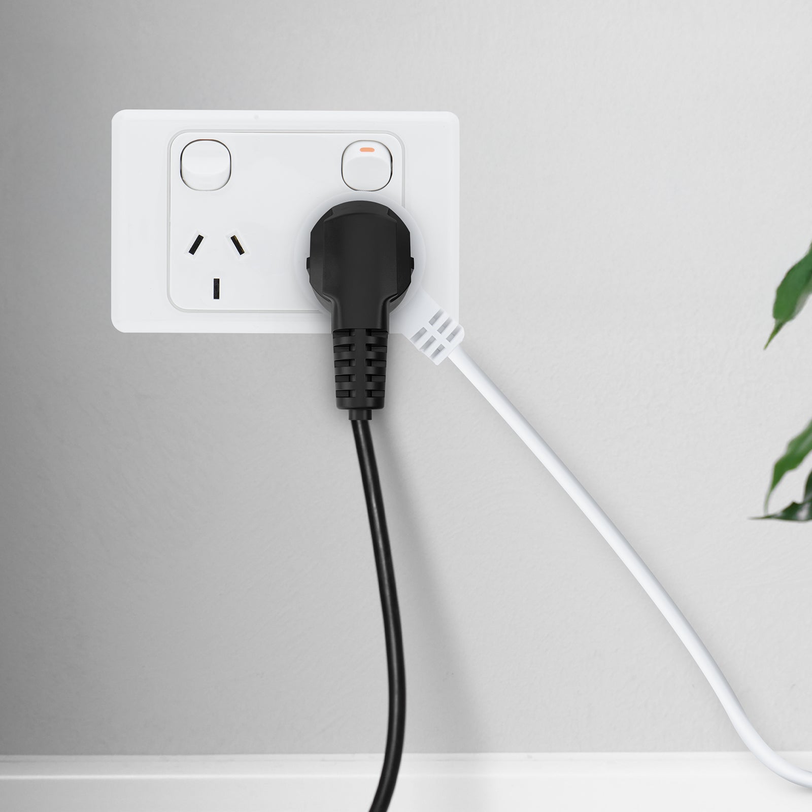 Piggy Back Extension Lead - 7m - piggyback power cord, 7m extension lead, indoor extension solution