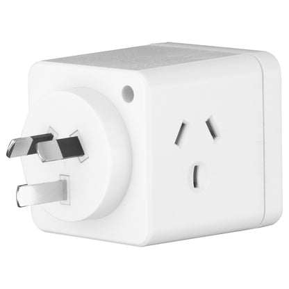 Power cube double adaptor with USB A & C ports – Arlec 3.4A charger
