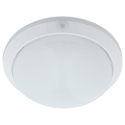 Arlec White DIY LED Oyster Sensor Light - motion sensor light, energy efficient LED, easy DIY installation