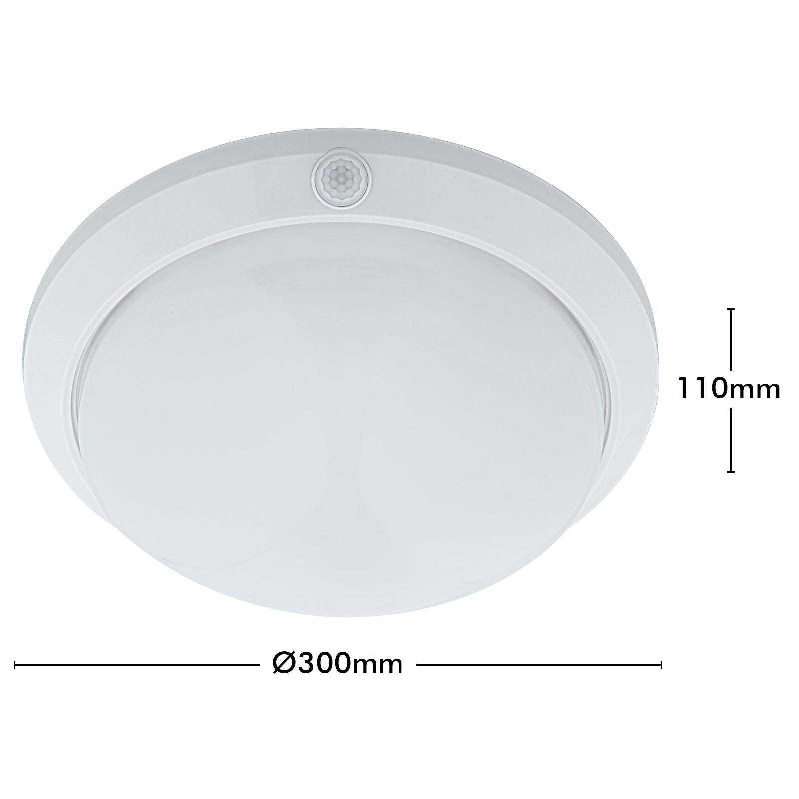 Arlec White DIY LED Oyster Sensor Light - motion sensor light, energy efficient LED, easy DIY installation