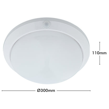 Arlec White DIY LED Oyster Sensor Light - motion sensor light, energy efficient LED, easy DIY installation