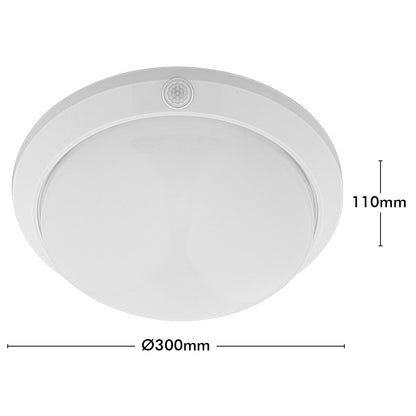 Arlec White DIY LED Oyster Sensor Light - motion sensor light, energy efficient LED, easy DIY installation