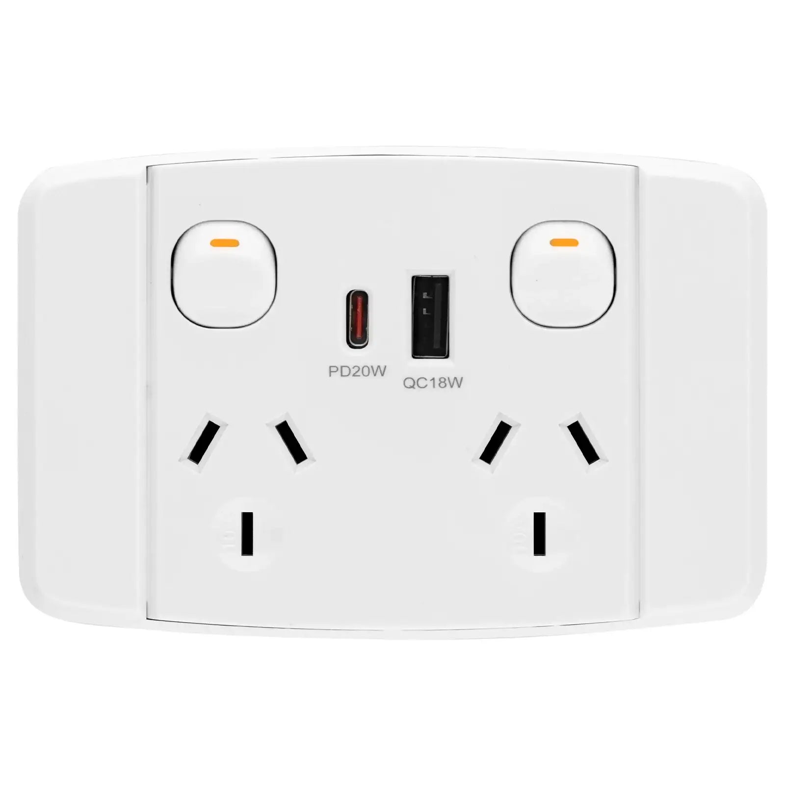 Double power point with 3.4A USB chargers – fast charge – fast USB charging point for walls