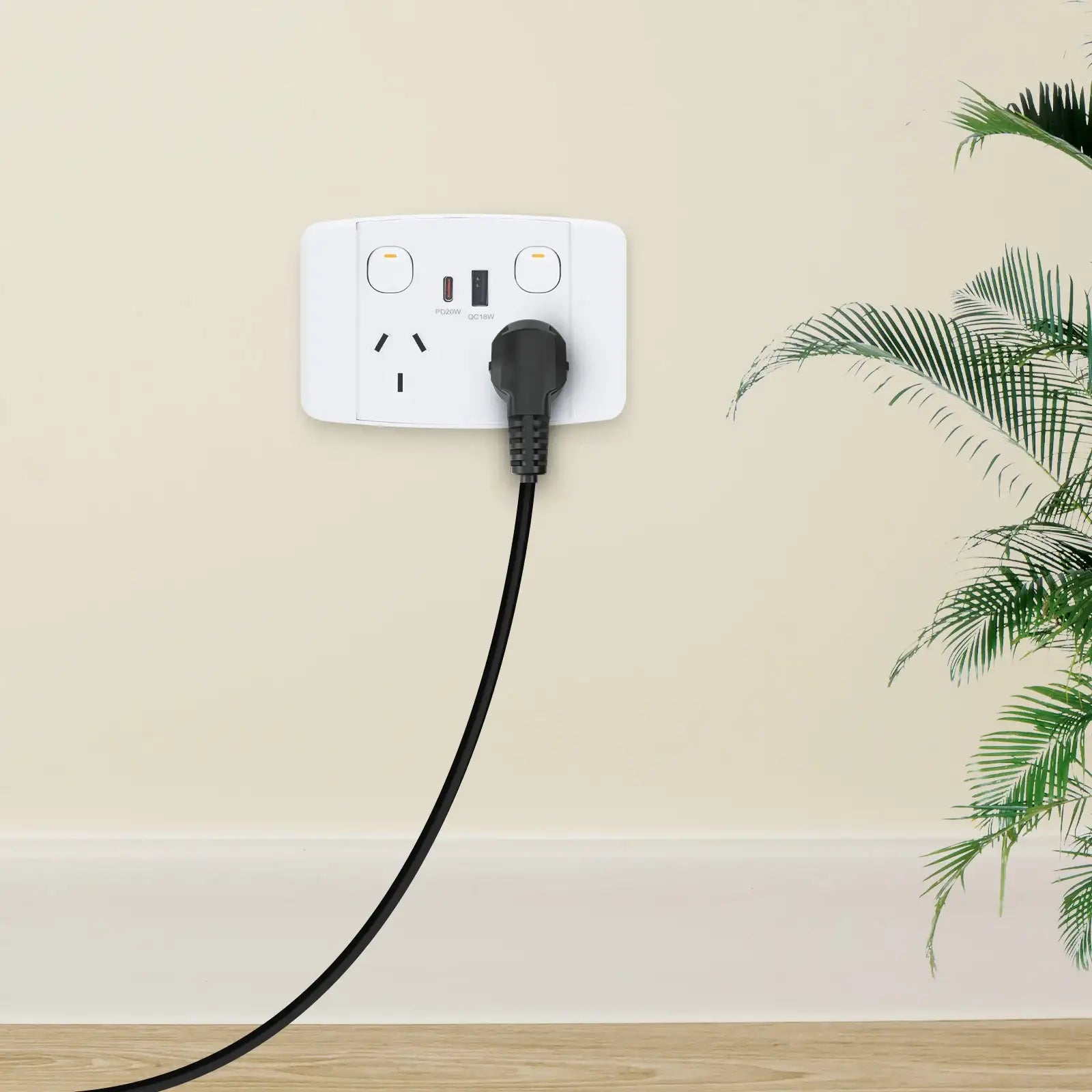 Double power point with 3.4A USB chargers – fast charge – fast USB charging point for walls