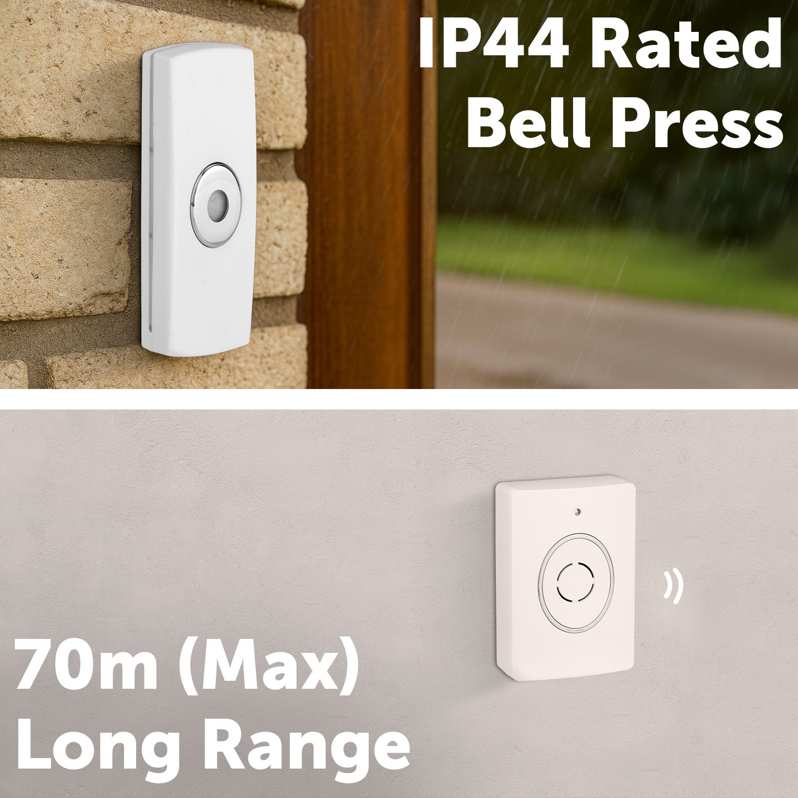 Wireless door chime with 2 receivers – Arlec long range solution