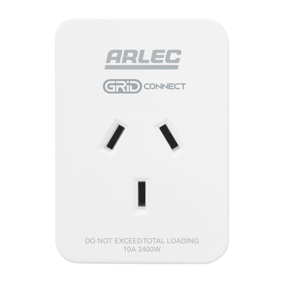 Arlec smart Wi-Fi plug with power monitoring, white Grid Connect socket, energy efficient smart plug