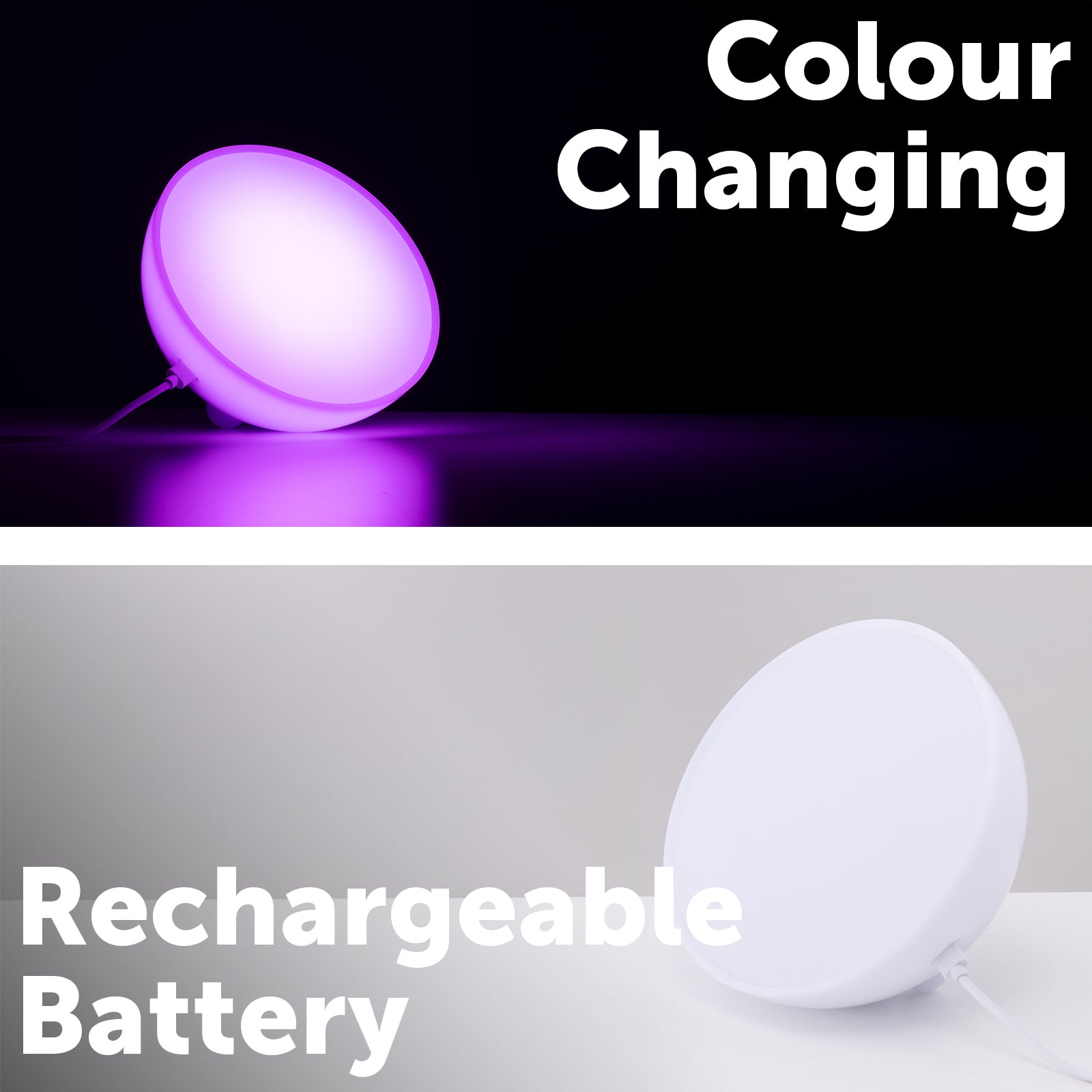 Arlec RGB smart hemisphere lamp with CCT, portable mood lighting, Grid Connect compatible