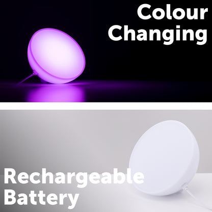 Arlec RGB smart hemisphere lamp with CCT, portable mood lighting, Grid Connect compatible