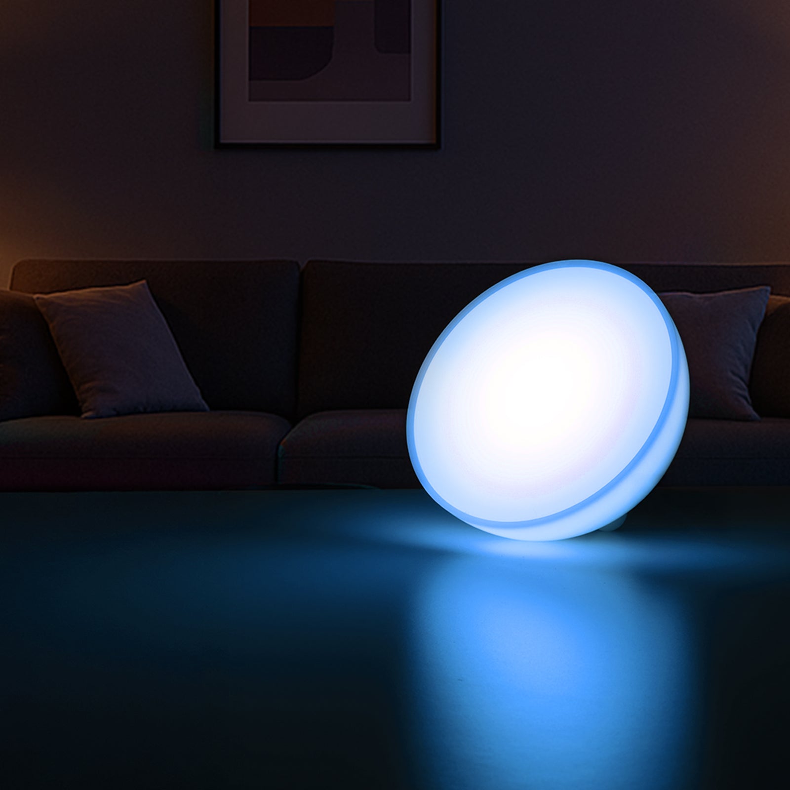 Arlec RGB smart hemisphere lamp with CCT, portable mood lighting, Grid Connect compatible