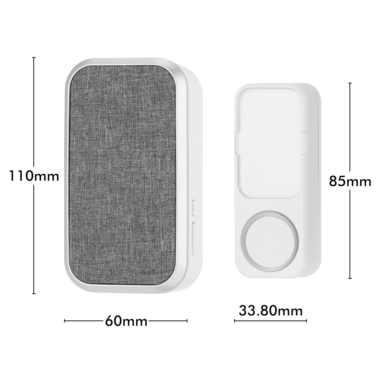 Arlec modern long range wireless door chime – cloth texture design