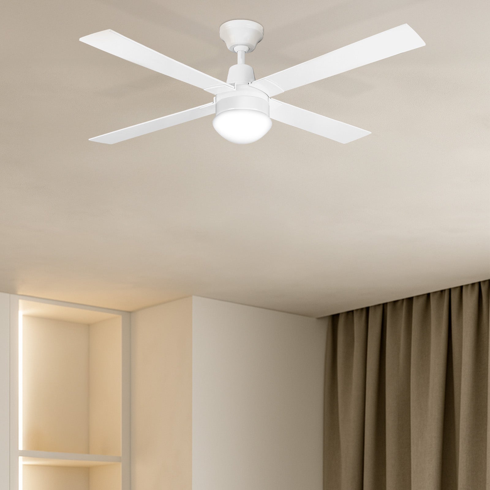 Arlec White Oyster Fan Ceiling Light – Stylish E27 Retrofit Light for Ceiling Fans