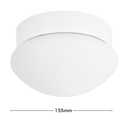 Arlec White Oyster Fan Ceiling Light – Stylish E27 Retrofit Light for Ceiling Fans