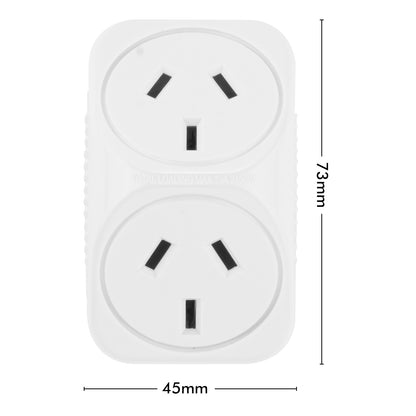 Arlec White Triangular Double Adaptor