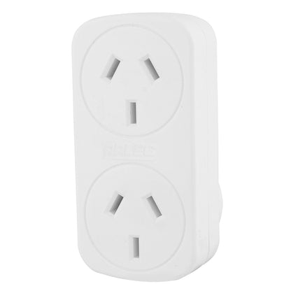Double power adaptor for two devices – Arlec compact wall plug