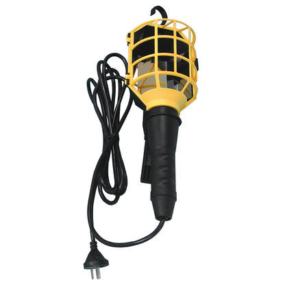 Heavy duty 12V worklight with cage guard, compatible with Edison globe (not included)