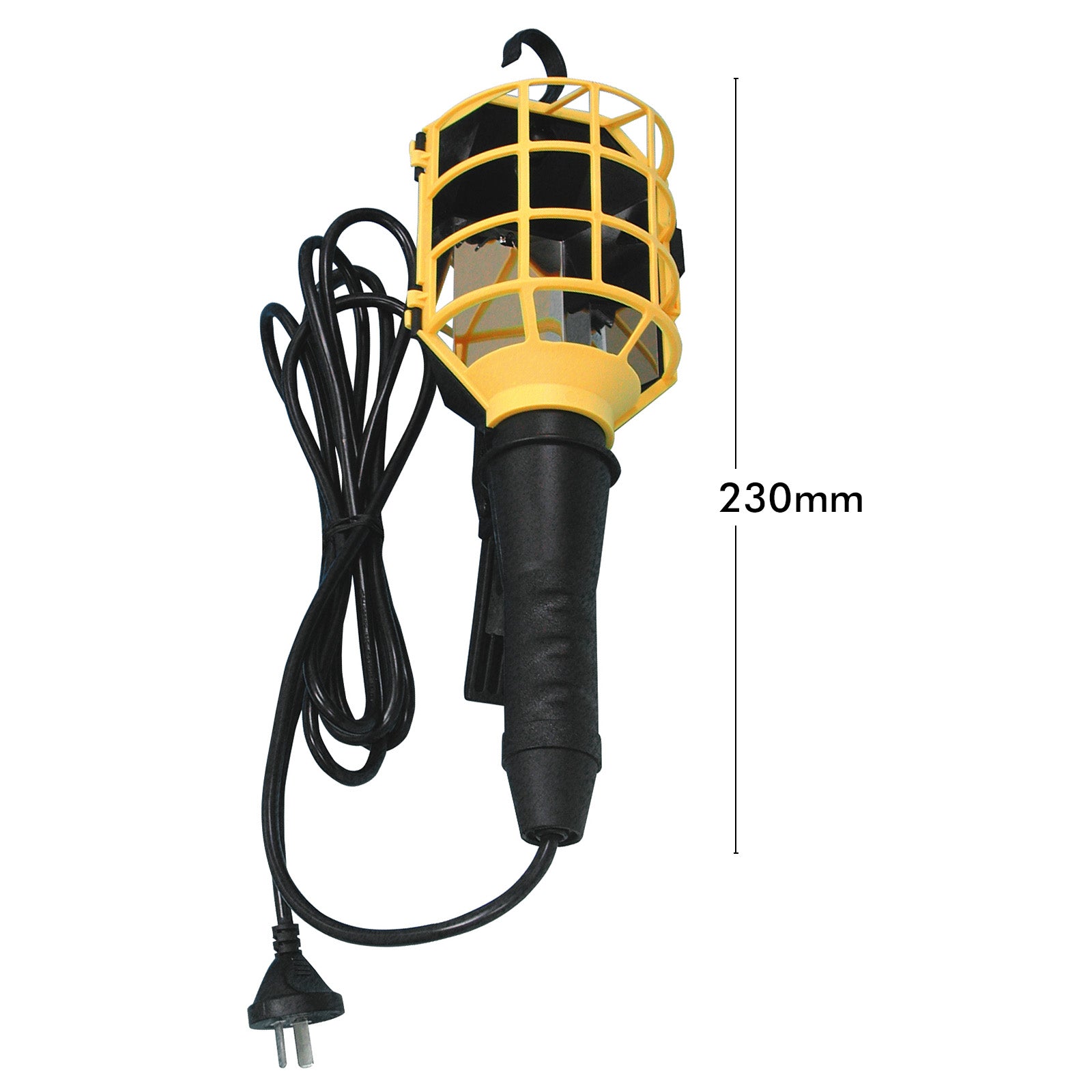 Heavy duty 12V worklight with cage guard, compatible with Edison globe (not included)