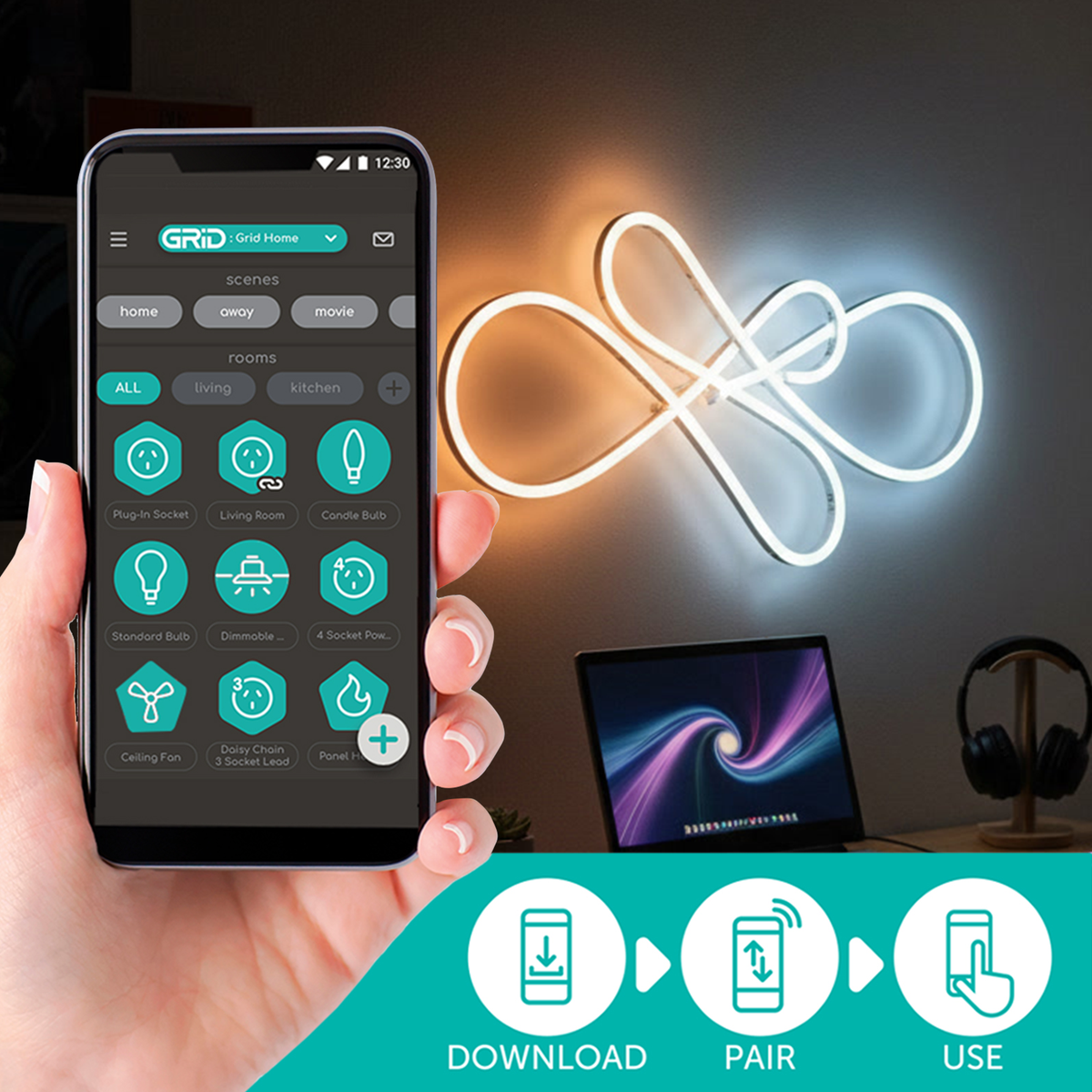 Arlec Grid Connect Smart 5m Neon Rope Light