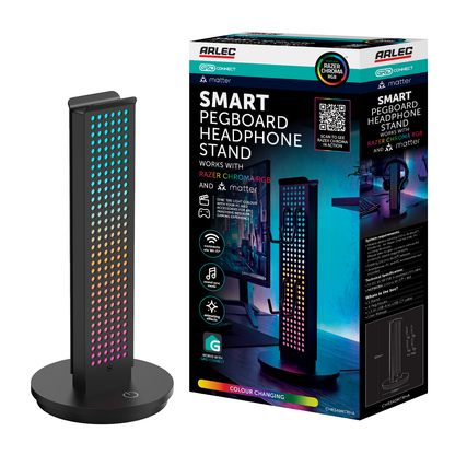 Arlec Grid Connect Smart Pegboard Headphone Stand - Matter Compatible