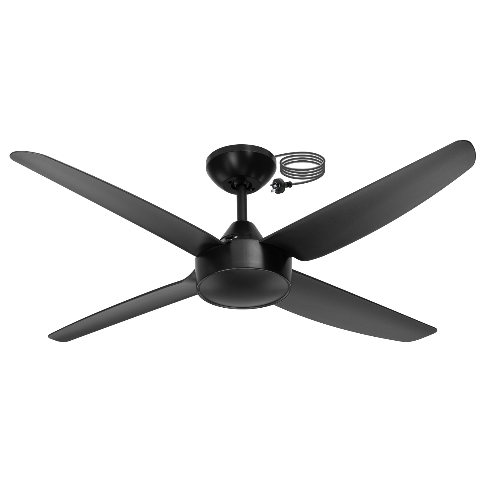 Arlec Black DIY 120mm 4-Blade Ceiling Fan with 4m Power Cord