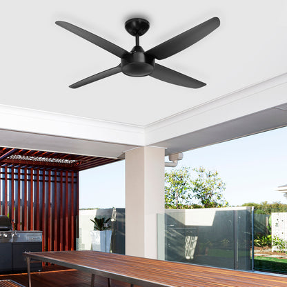 Arlec Black DIY 120mm 4-Blade Ceiling Fan with 4m Power Cord