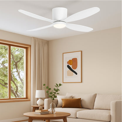 Arlec 132cm Miami 4-Blade DC Hugger Fan with CCT Light And Remote
