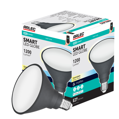 Arlec Grid Connect Smart 15W E27 CCT and Tunable White LED Reflector Globe