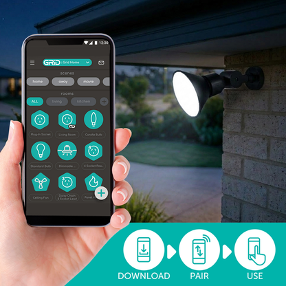 Arlec Grid Connect Smart 15W E27 CCT and Tunable White LED Reflector Globe