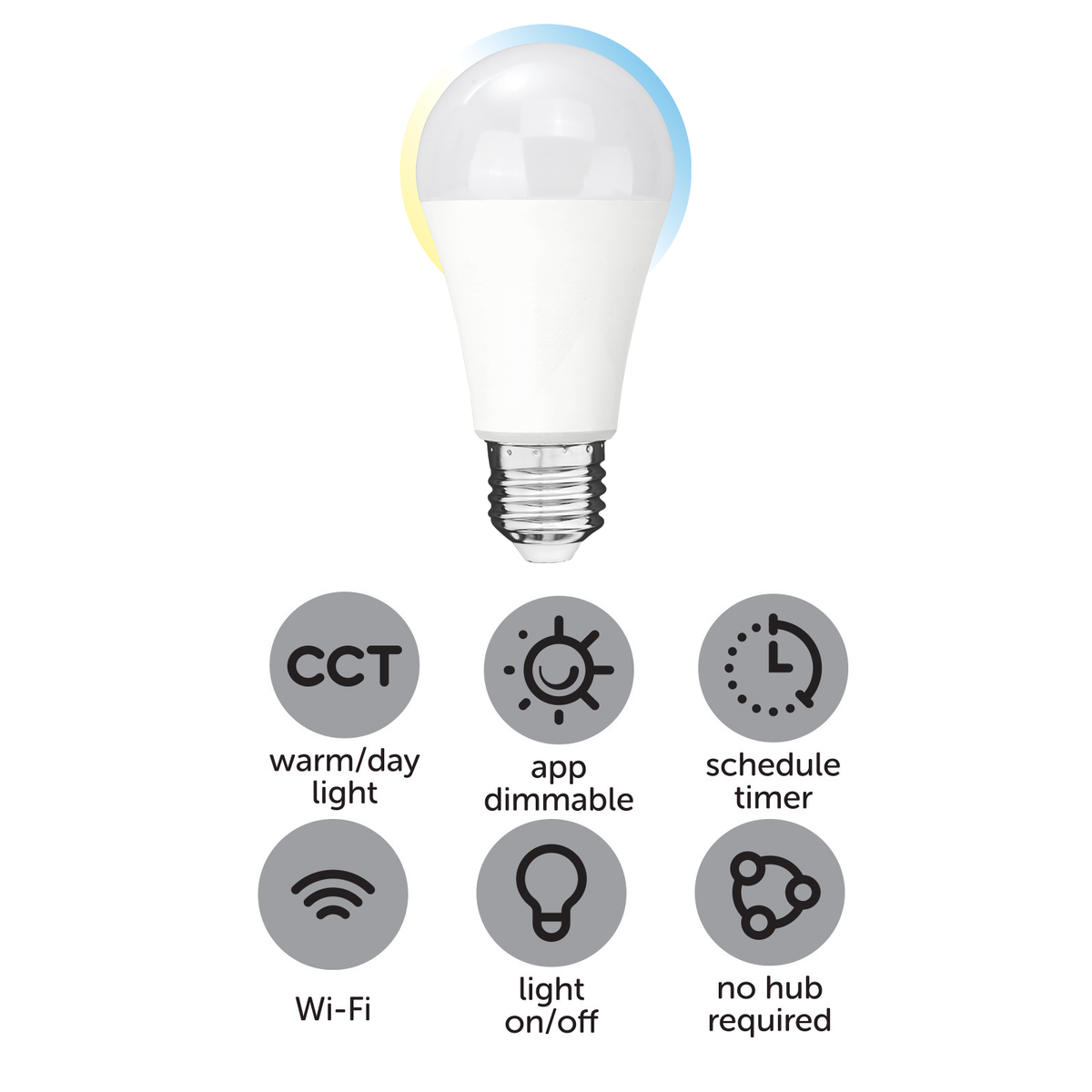 Arlec Grid Connect Smart 11W E27 1050lm Tunable White LED Globe - Matter Compatible